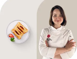 Слойки с клубникой