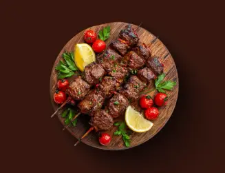 Шашлык из говядины в маринаде Дельмонико