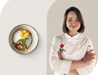 Йогурт с манговым джемом