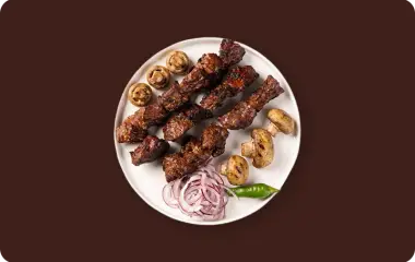 Шашлык «Дельмонико» в маринаде с грибами