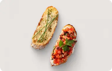 Брускетты с артишоками и вялеными томатами