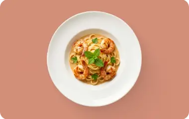 Паста с креветками