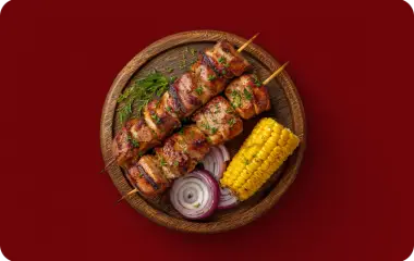 Шашлык из свиной лопатки в маринаде