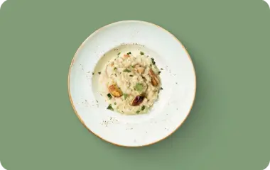 Ризотто с белыми грибами и трюфелем