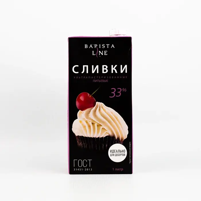 Сливки питьевые 33 %, «Хорошее дело», 1л