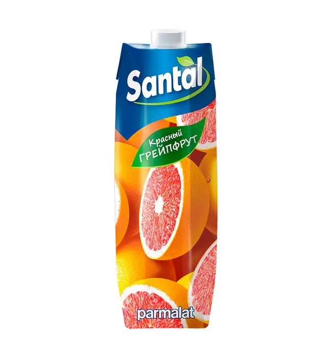 Напиток сокосодержащий из красного грейпфрута Santal, 1 л