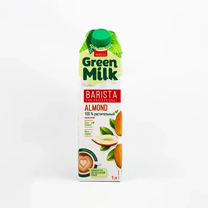 Напиток на соевой основе миндальный Green Milk Barista, 1 л