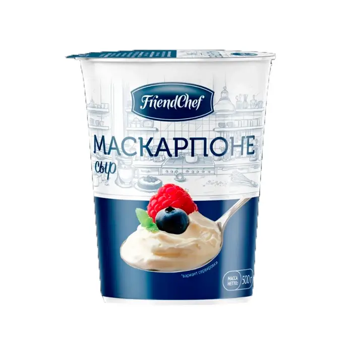 Сыр мягкий сливочный Маскарпоне 82% Friend Chef, 500 г