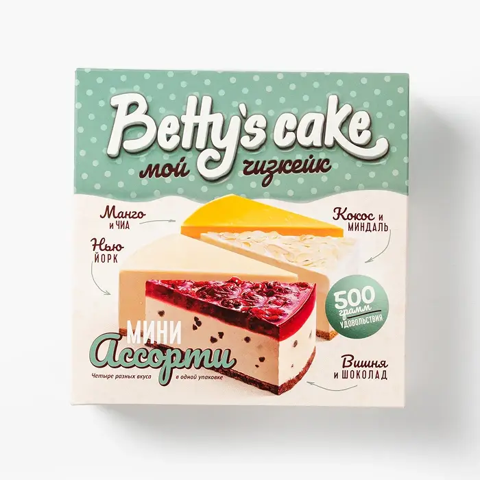 Чизкейк Ассорти мини Betty's Cake, 4 порции, 500 гр