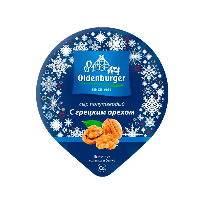 Сыр полутвердый с грецким орехом 50% Oldenburger, 350 г