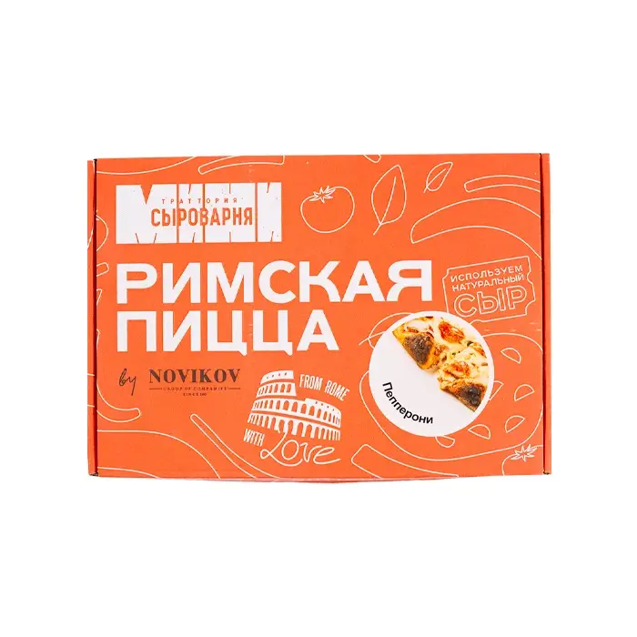 Пицца римская Пепперони (20*30 см) "Минисыроварня", 460 гр