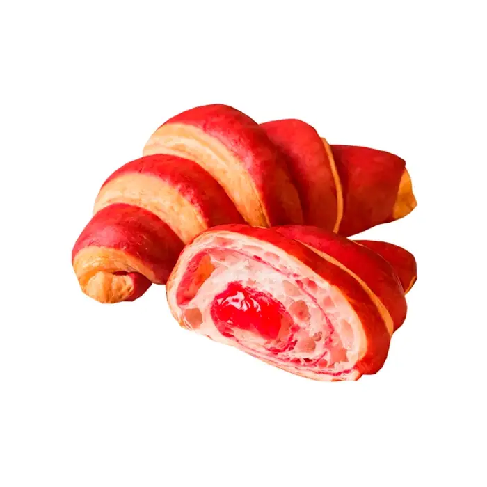 Круассан отпеченный с клубничной начинкой «Хлебный дом», 18 шт по 70 г