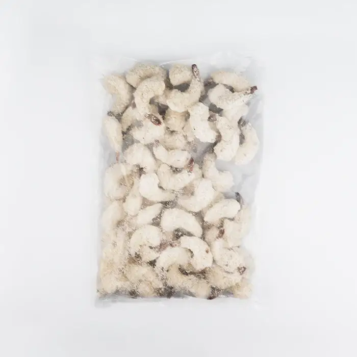 Креветки свежемороженые в панировке очищенные с хвостом 21/25 Phuong Anh Seafood, 1 кг
