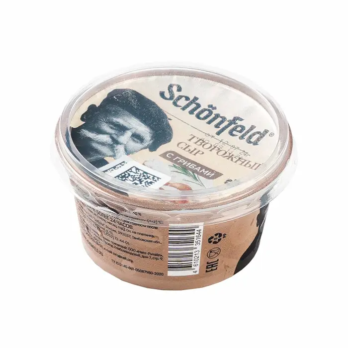 Сыр творожный с грибами 65% Schonfeld, 140 г