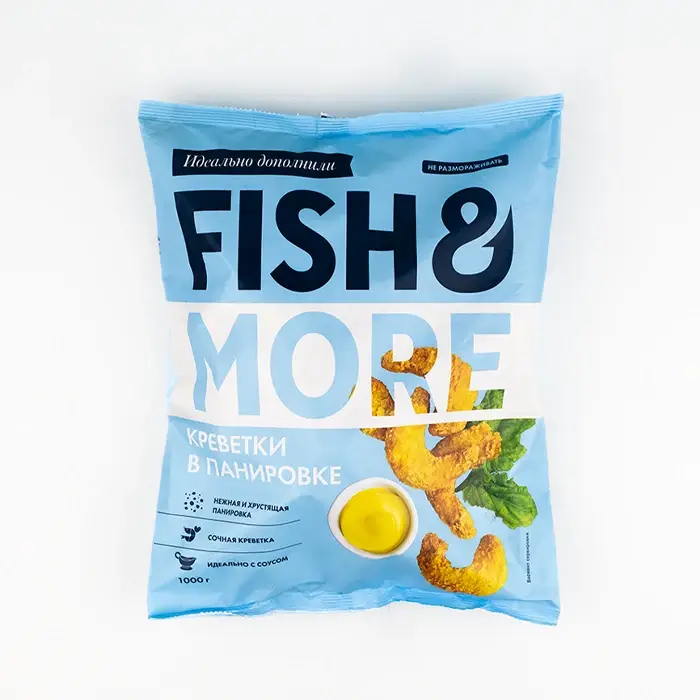 Креветка в панировке «Панко» 21/25 Fish and More, 1 кг