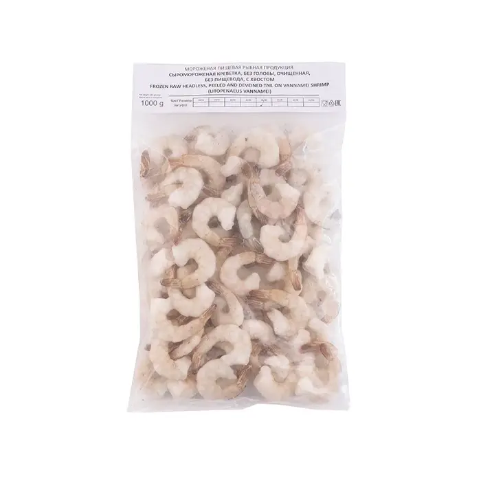 Креветки тигровые очищенные с хвостом, "Phuong Anh Seafood", 26/30, 1 кг