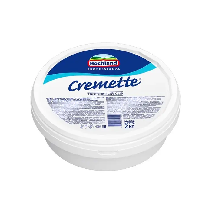 Сыр творожный Cremette 65% Hoсhland Professional, 2,2 кг