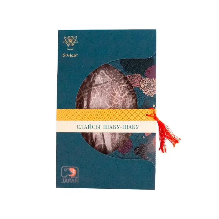 Говядина, нарезка Шабу-Шабу Wagyu A5, S MEAT, 200-250 гр