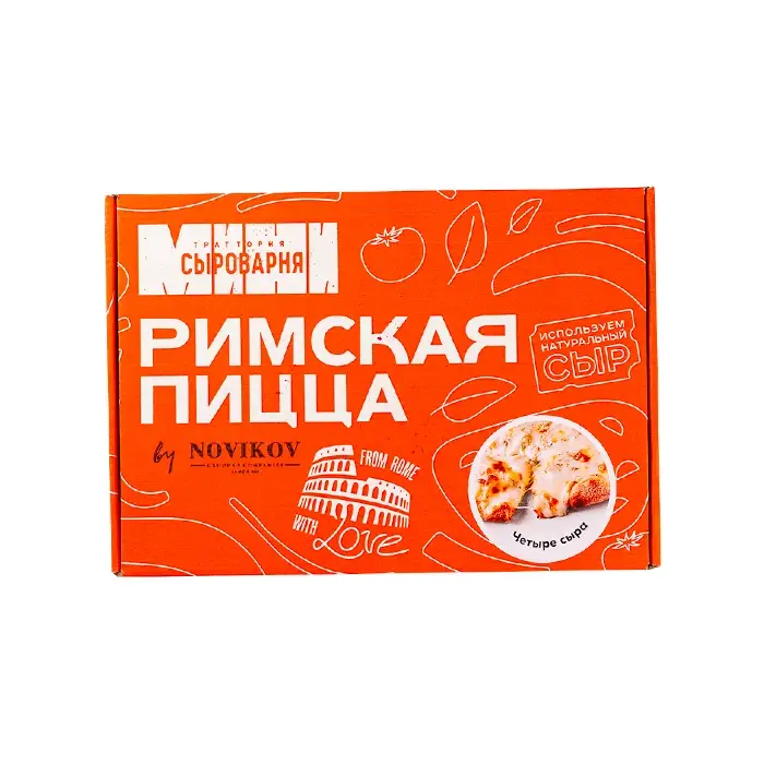 Пицца римская Четыре сыра (20*30 см) "Минисыроварня", 450 гр