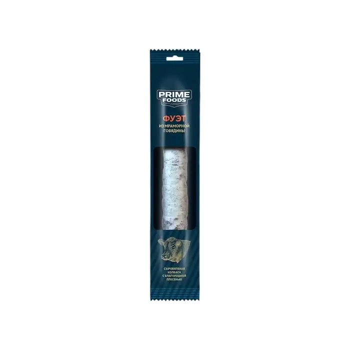 Колбаса сыровяленая Фуэт из мраморной говядины, PRIME FOODS, 110 г