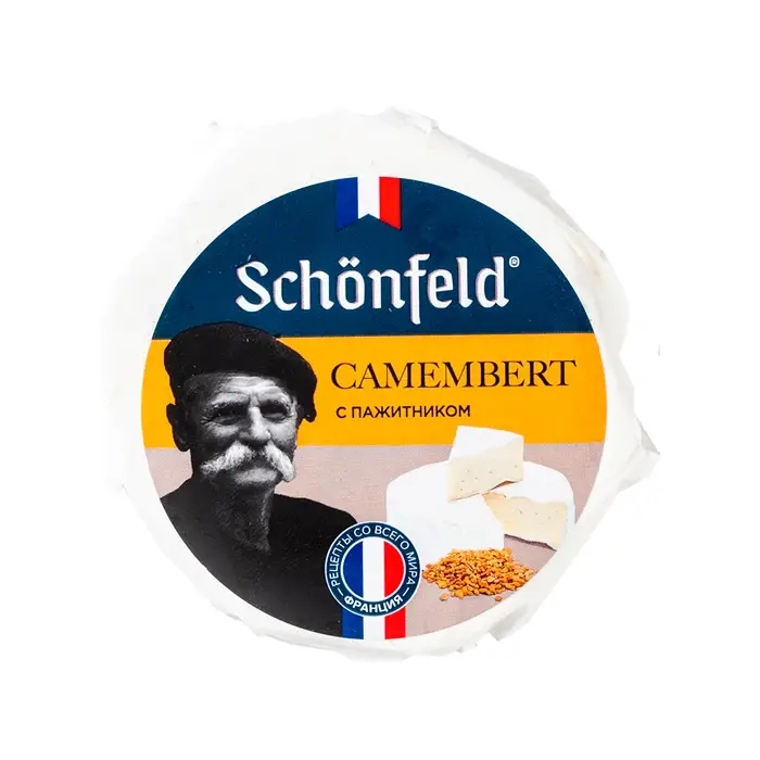 Сыр мягкий с белой плесенью Камамбер с пажитником 45% Schonfeld, 125 г