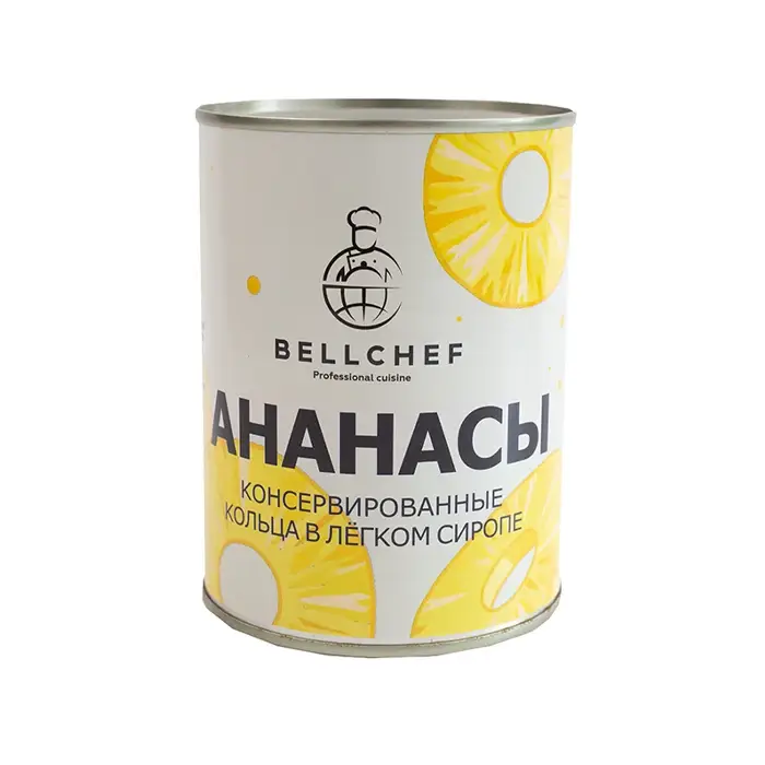 Ананасы кольца в сиропе Bellchef, 565 г