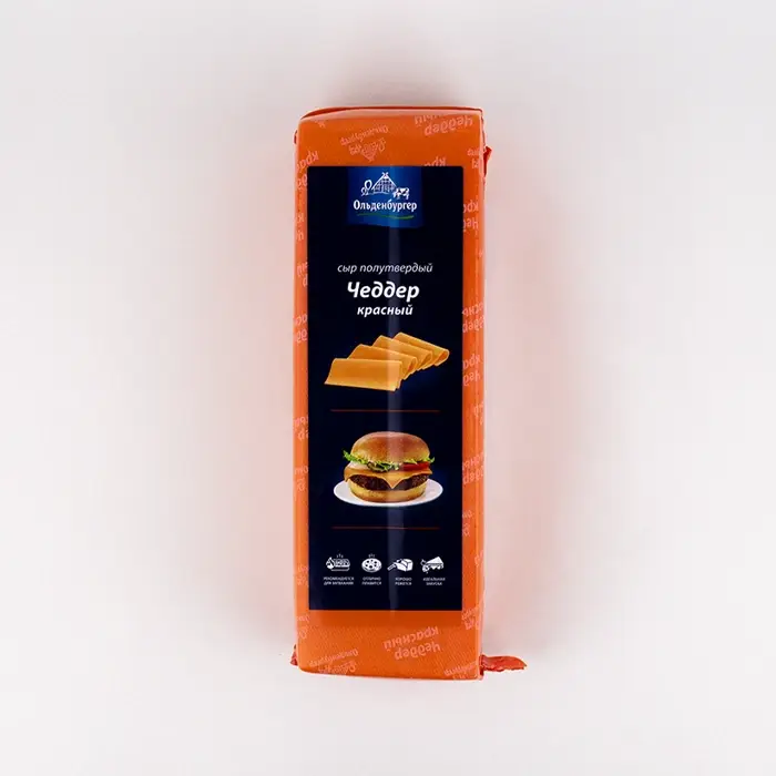Сыр полутвердый Чеддер красный 45% Oldenburger, 3 кг