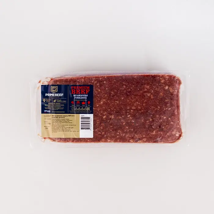 Говядина, фарш 80/20 Angus Ground Beef Light «Праймбиф», 2 кг