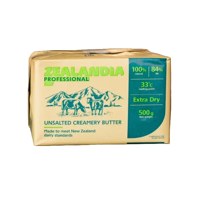 Масло сладко-сливочное несоленое 84% Zealandia, 500 г