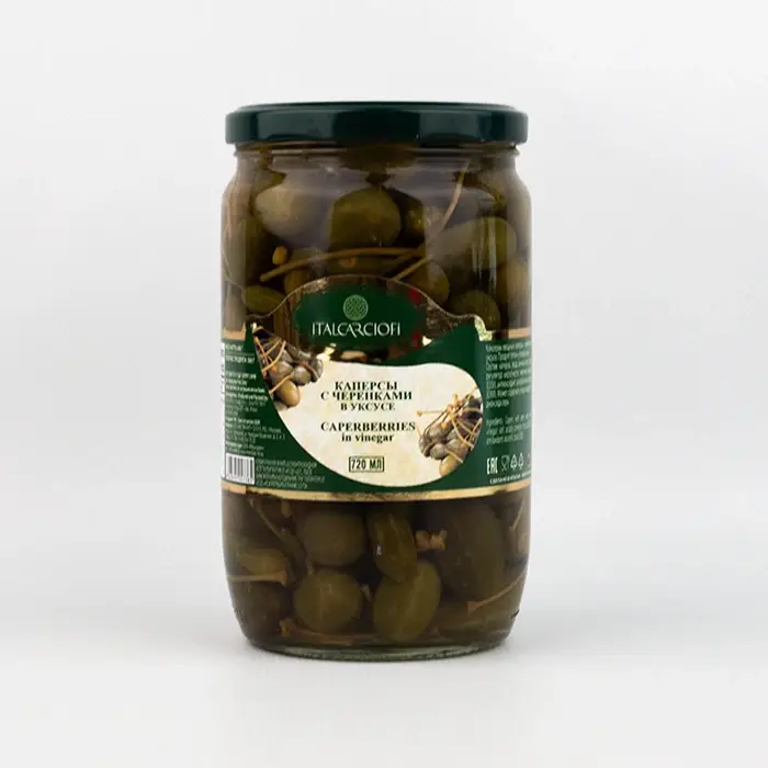 Каперсы с ножкой в уксусе, ItalCarchofi, 690 гр