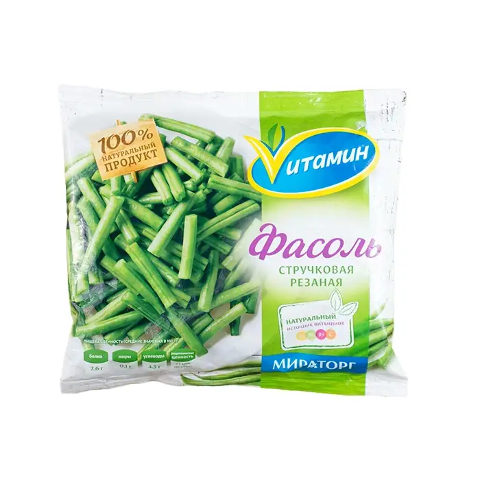 Фасоль стручковая резаная 3-4 см Витамин "Мираторг", 400 гр