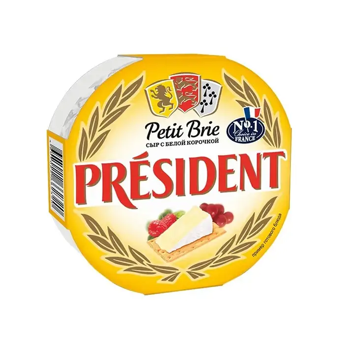 Сыр мягкий с белой благородной плесенью Petit Brie 60% President, 125 г