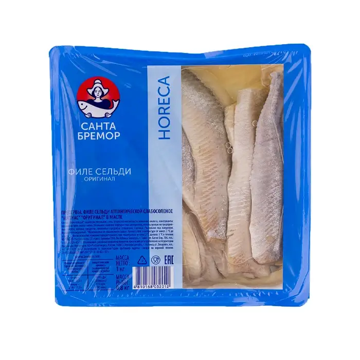 Сельдь филе слабосоленое в масле «Матиас», 1 кг