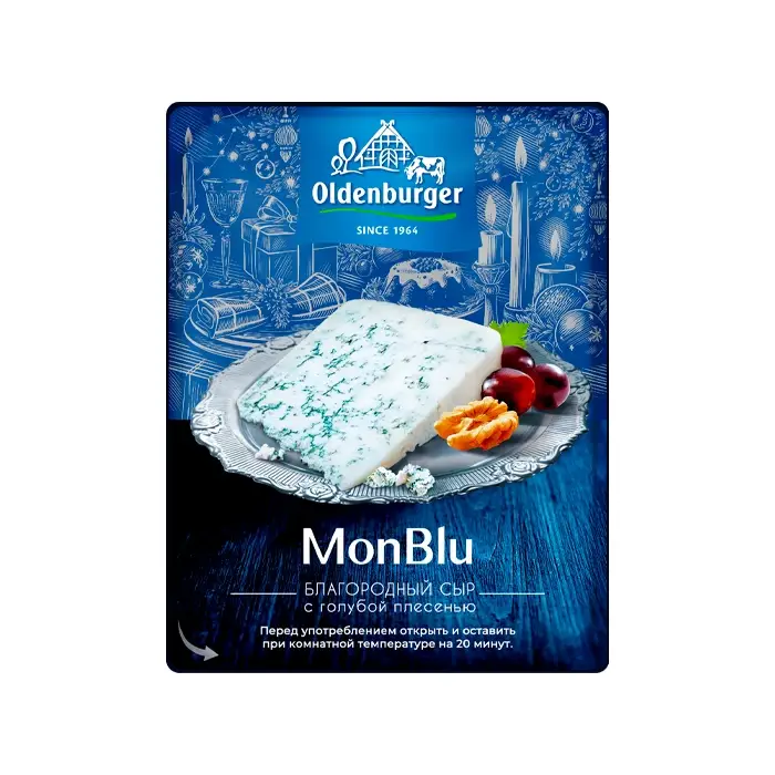 Сыр мягкий с голубой плесенью 50% Mont Blu, 100 г