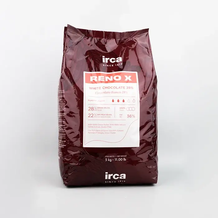 Шоколад белый, Reno Х, 28 % диски Irca, 5 кг