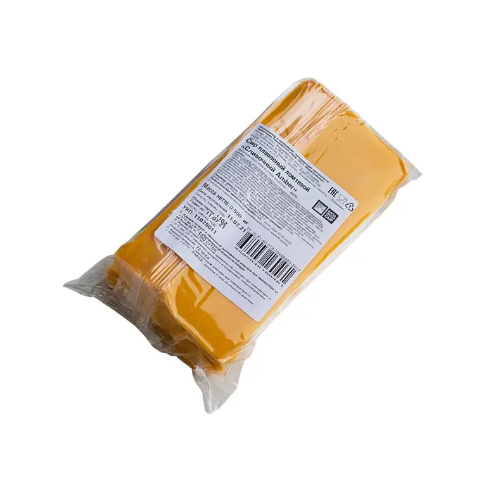 Сыр плавленый слайс "Сливочный Amber" жир. 45%, 500 гр (Владпромсыр, Россия)