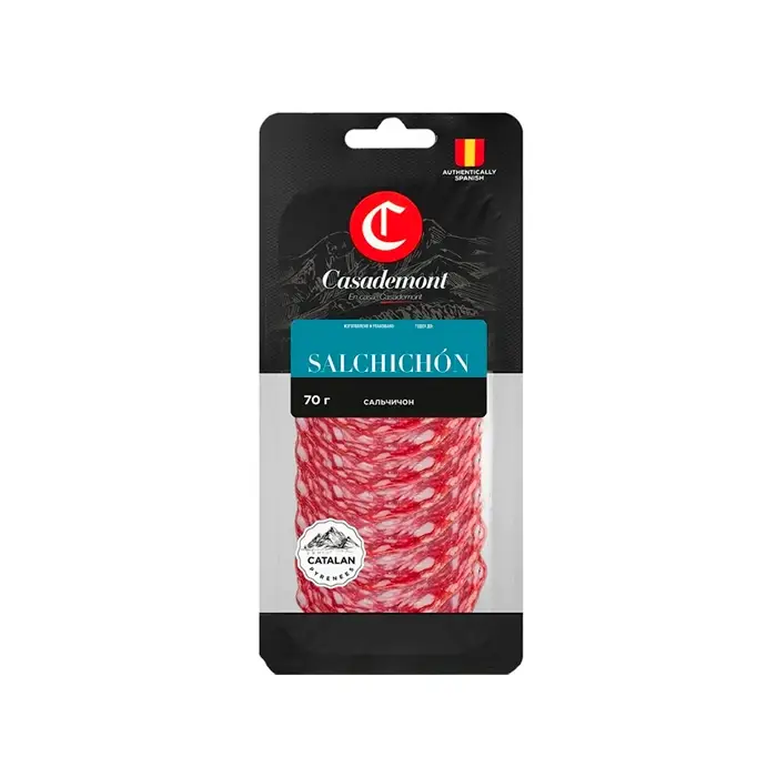 Колбаса сыровяленая Сальчичон Экстра, нарезка Casademont, 70 г