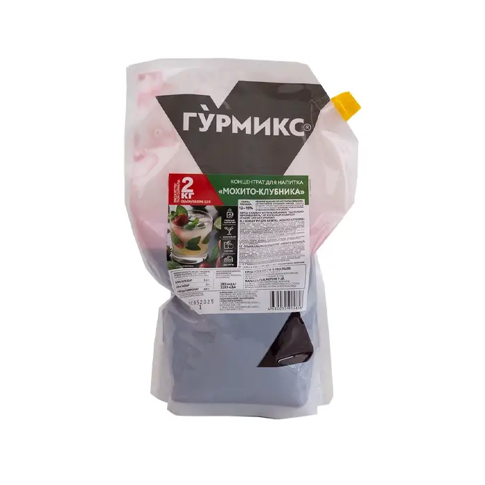 Концентрат для напитка Мохито - Клубника "Гурмикс", 2 кг