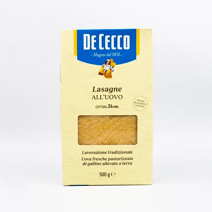 Макароны n. 112 Лазанья яичная De Cecco, 500 г