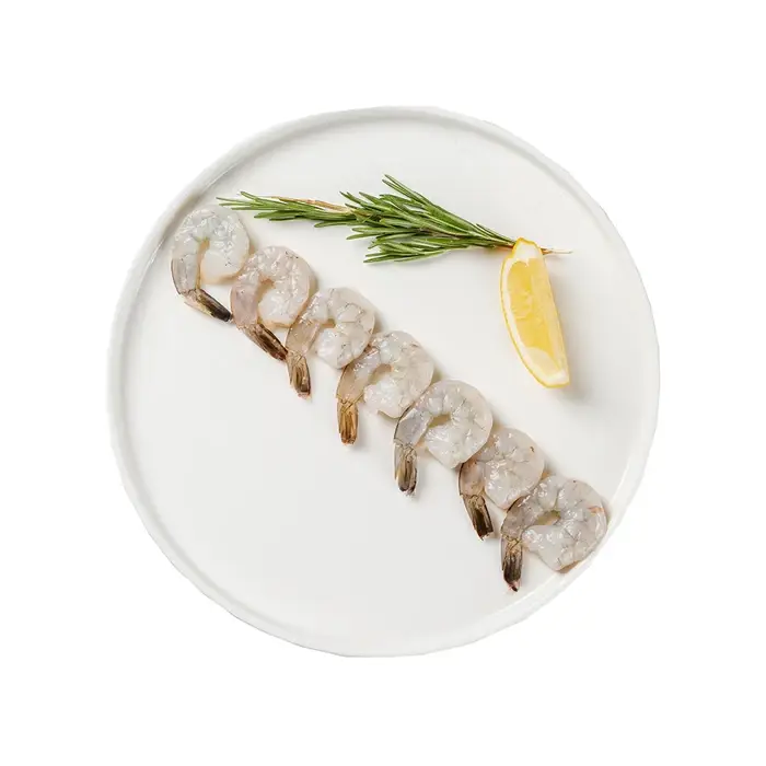 Креветки тигровые свежемороженые очищенные с хвостом 21/25, 1 кг, Китай