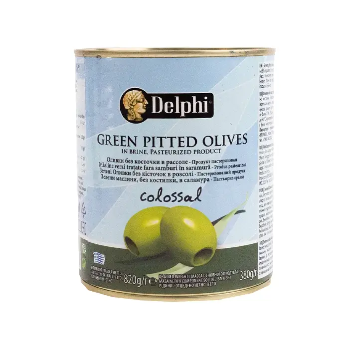 Оливки б/к в рассоле Colossall "Delphi", 820 г