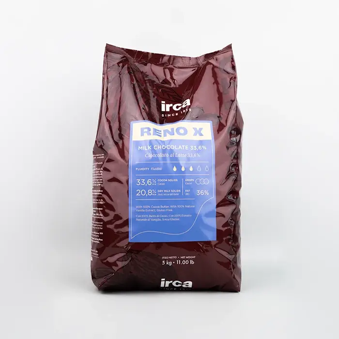 Шоколад Reno Х молочный 33,6 % диски Irca, 5 кг