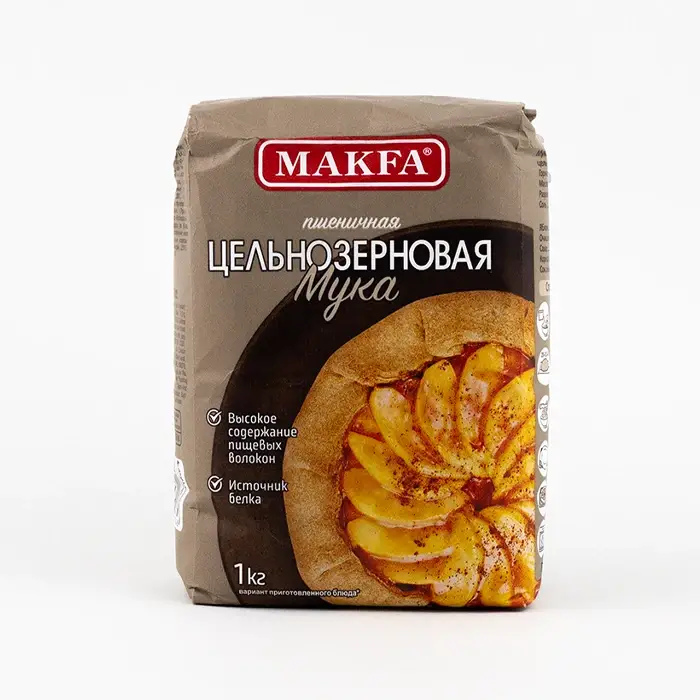 Мука цельнозерновая «Макфа», 1 кг