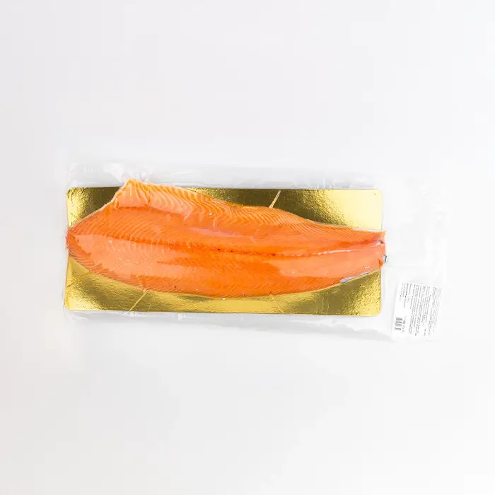 Филе лосося атлантического (семги) свежемороженое на коже с костями трим С Inarctica, 1,3-1,8 кг