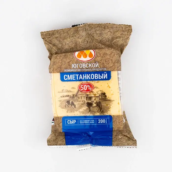 Сыр полутвердый Сметанковый 50%, 200 г