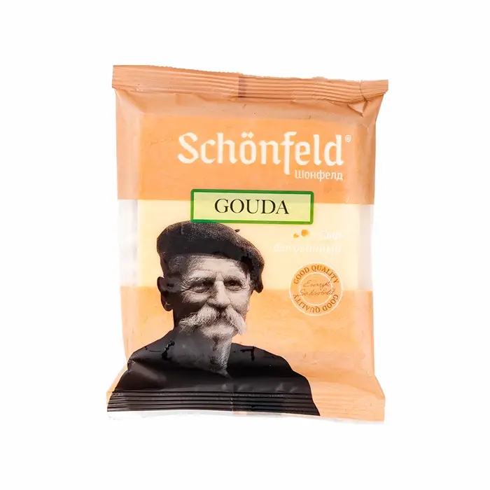 Сыр полутвердый Гауда 45% Schonfeld, 200 г