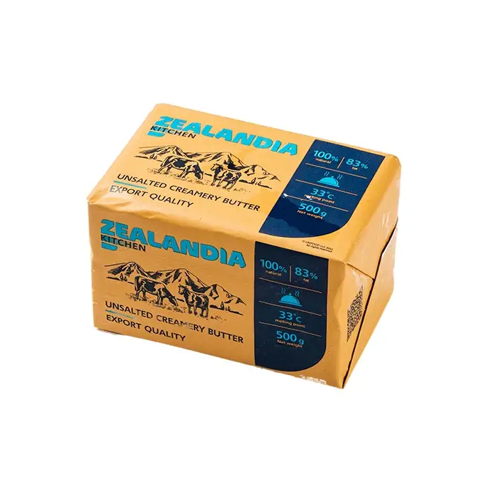 Масло сладко-сливочное несоленое Kitchen 83% Zealandia, 500 г