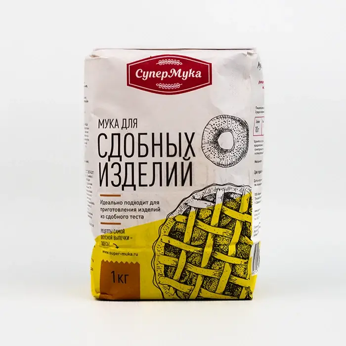 Мука из мягких сортов пшеницы, высший сорт (для сдобных изделий), 1 кг