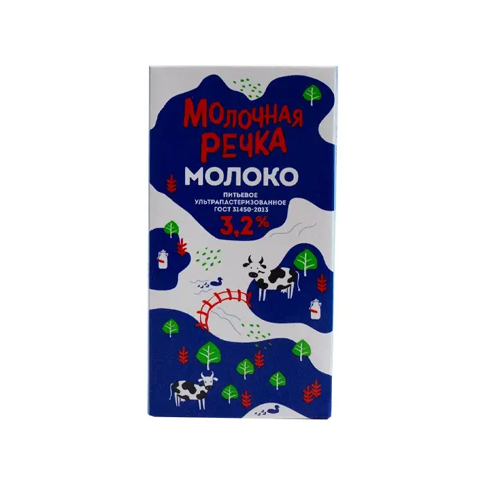 Молоко 3,2% «Молочная речка», 973 мл