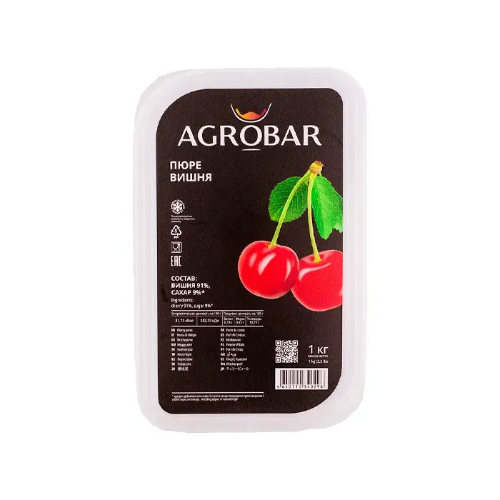 Пюре замороженное Вишня "Agrobar", 1 кг